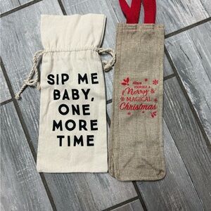 Festive Wine Bottle Bags Set